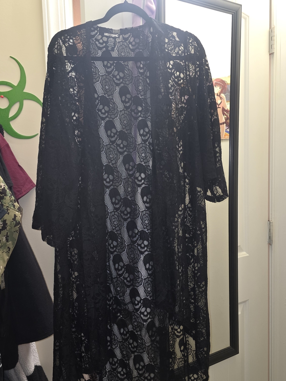 Hot Topic Black Lace Sheer Cardigan